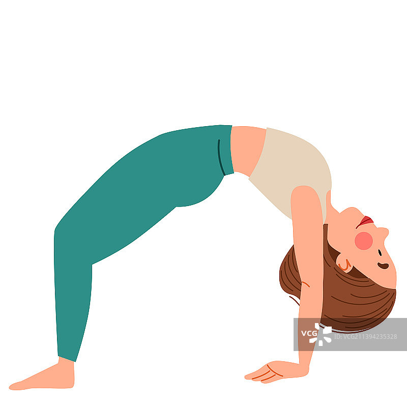 做瑜伽的苗条女孩图片素材