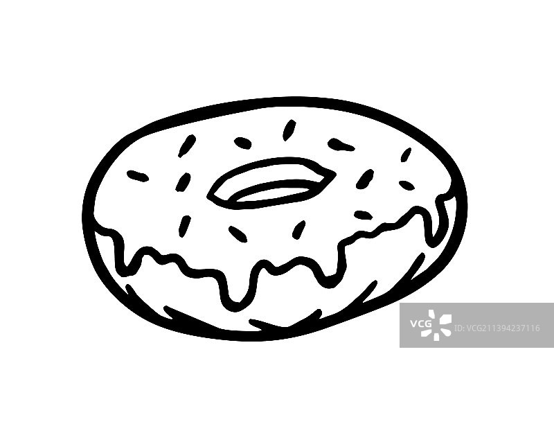 手绘风格甜甜圈图片素材