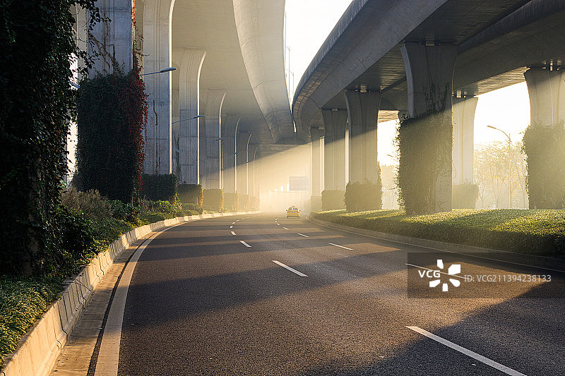 高架桥曙光图片素材