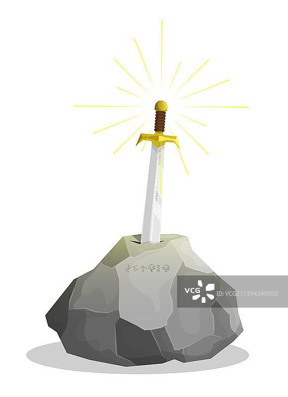 从石头中拔出的传奇之剑图片素材
