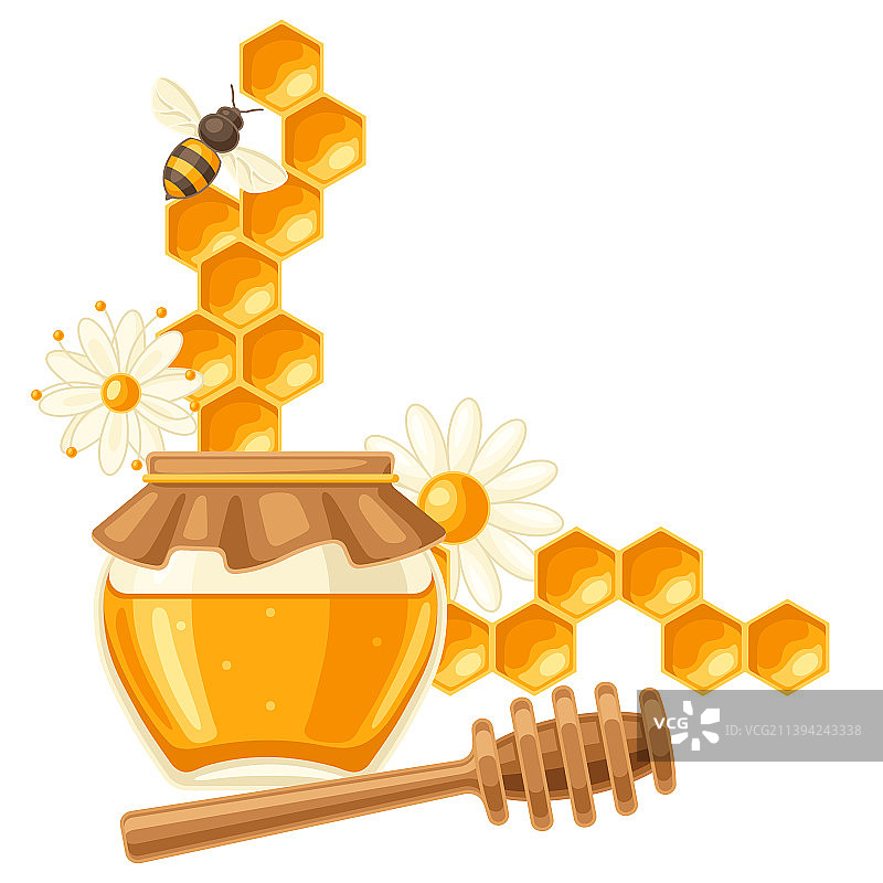 蜂蜜食品背景图片素材