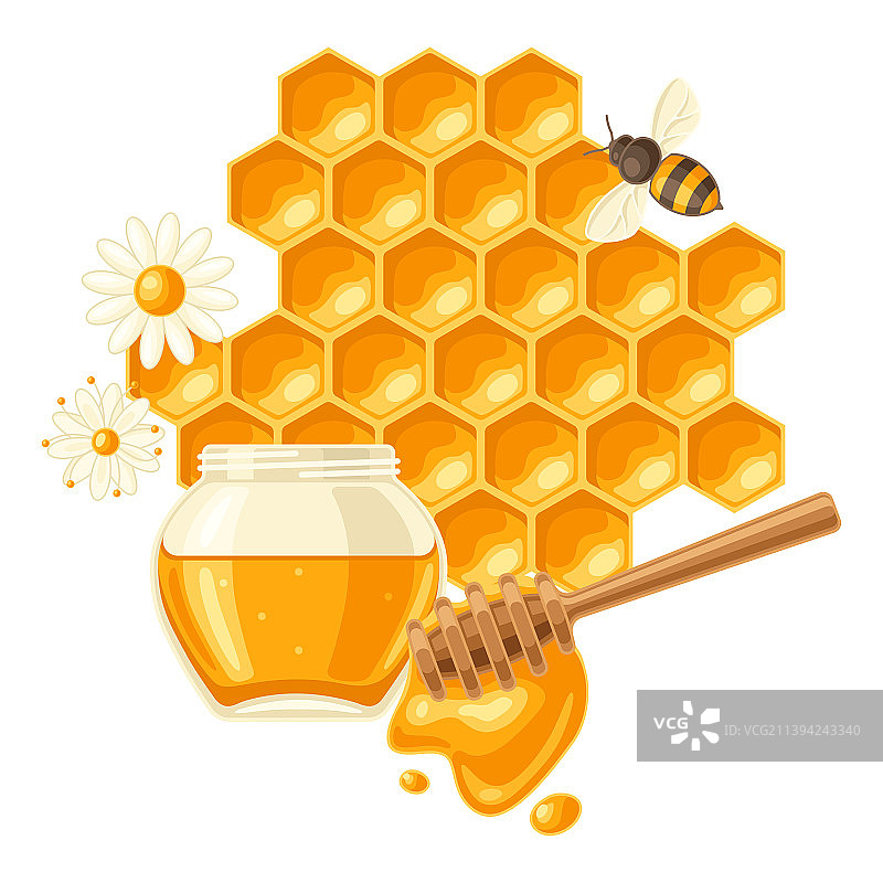 蜂蜜食品背景图片素材