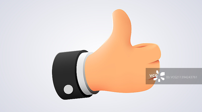 卡通人手点赞概念图图片素材