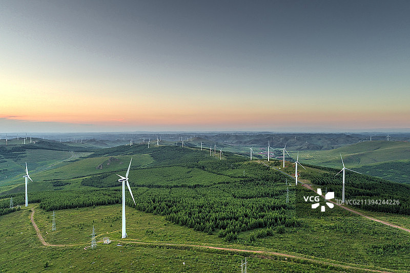 张北草原天路图片素材