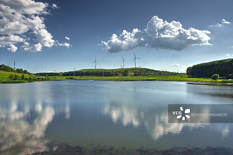 张北草原天路图片素材