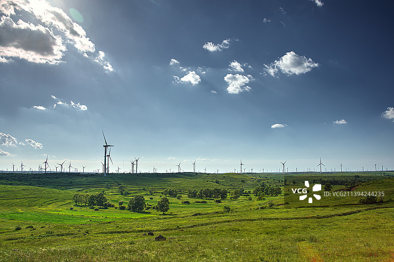 张北草原天路图片素材