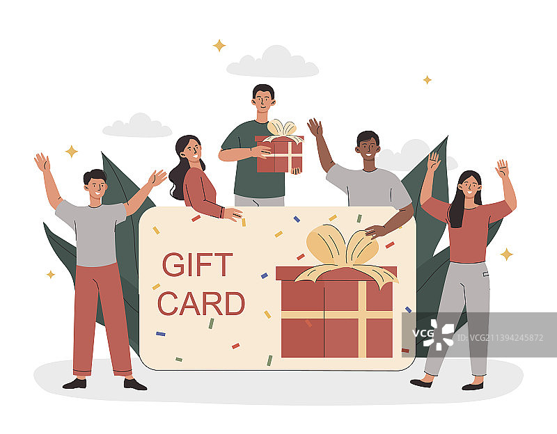 礼品卡概念图片素材