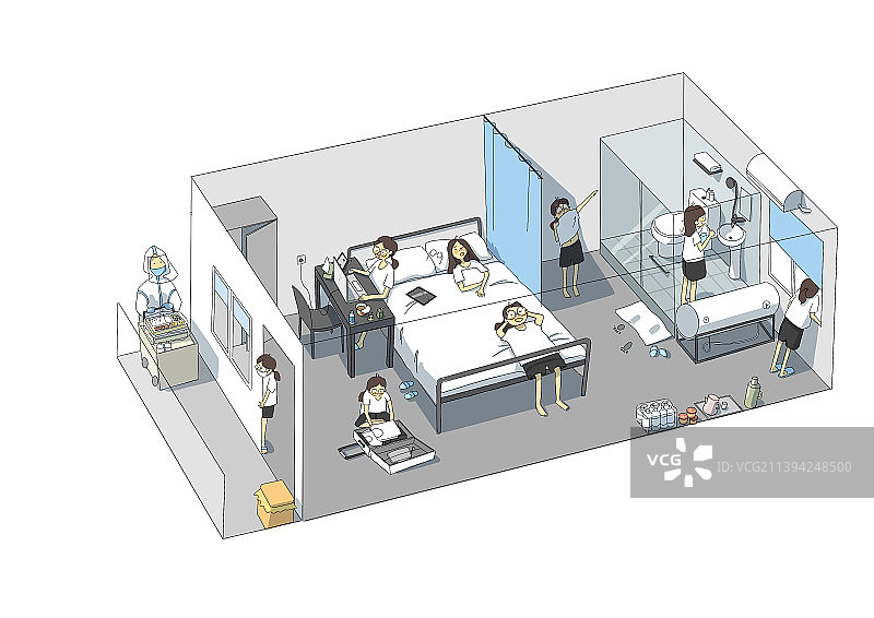 方舱隔离图片素材