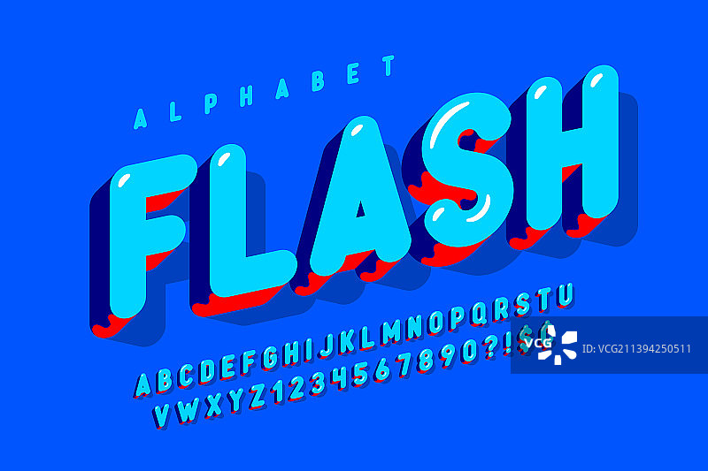 时尚3D卡通彩色字母设计图片素材