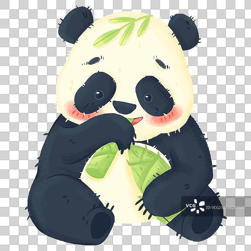 国宝大熊猫动物插画图片素材