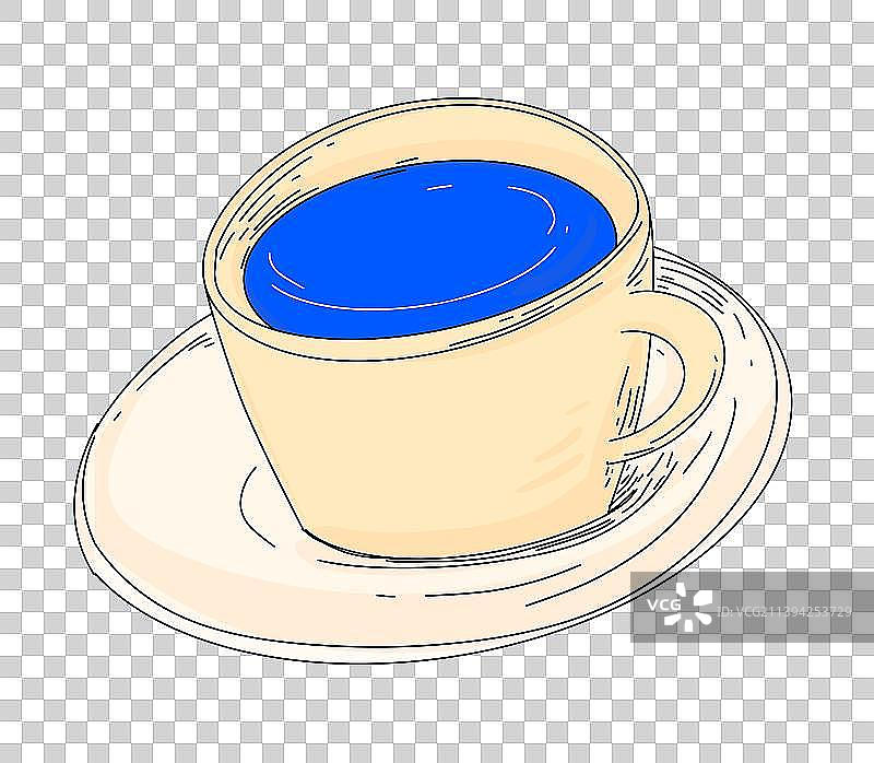 手绘卡通插画设计元素茶图片素材