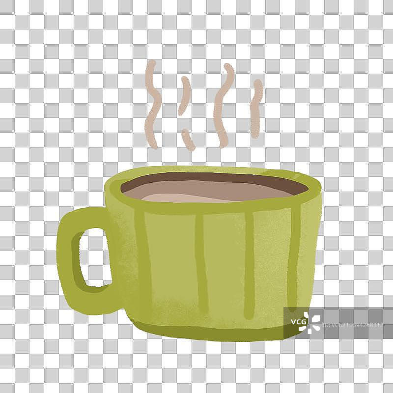 绿色咖啡杯马克杯图片素材