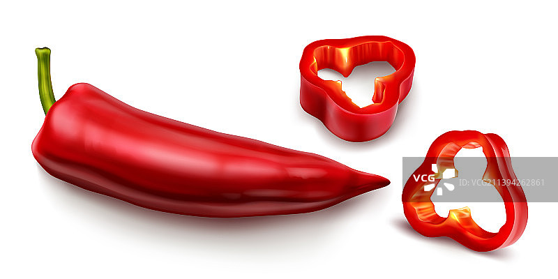 红色辣椒：辛辣的辣椒粉图片素材