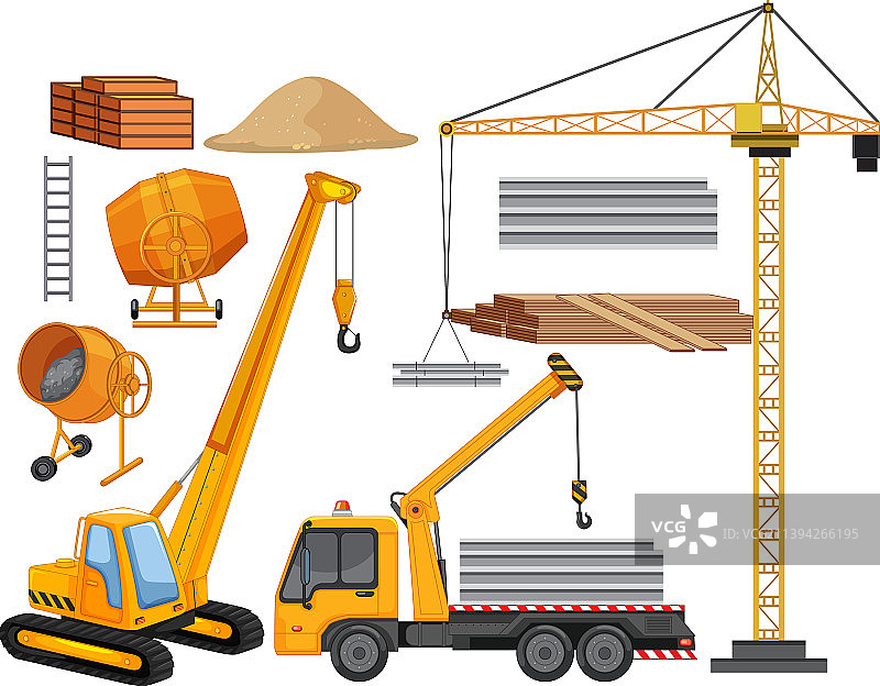 施工现场物品合集图片素材