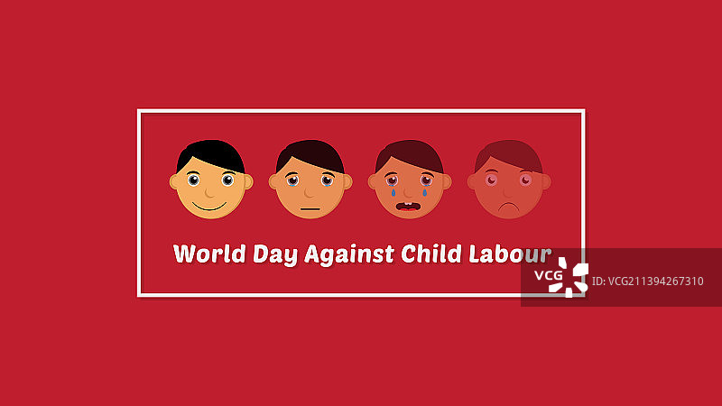 反对使用童工世界日图片素材