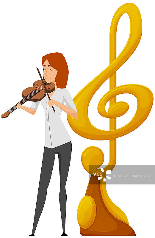 女音乐家演奏小提琴图片素材