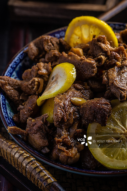 中式柠檬鸭美食图片素材