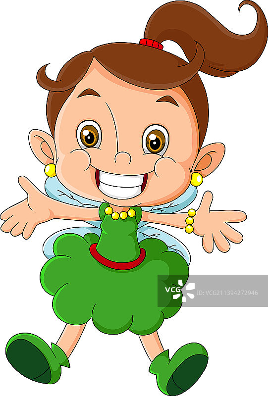 快乐的牙仙，表情兴奋图片素材