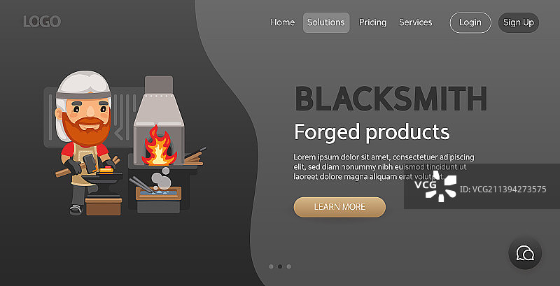 铁匠网站模板图片素材