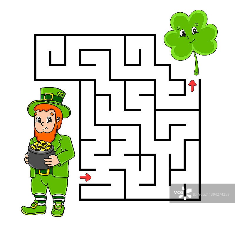 方形迷宫儿童益智游戏图片素材