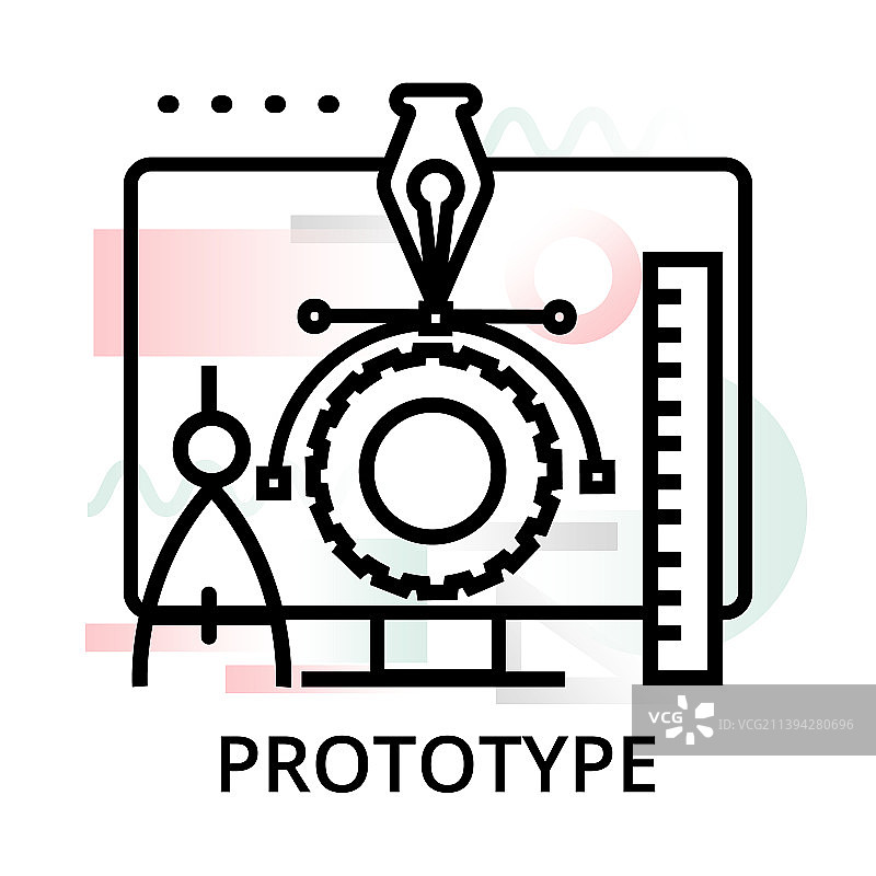抽象背景上的原型图标图片素材