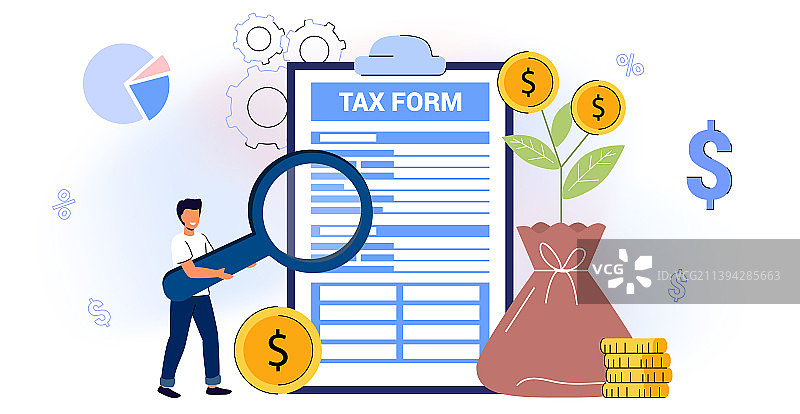 在线分析财务数据以完成税务申报图片素材