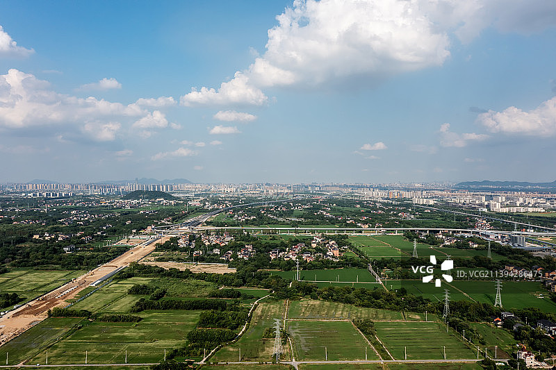 杭州未来科技城城市建筑风光航拍图片素材