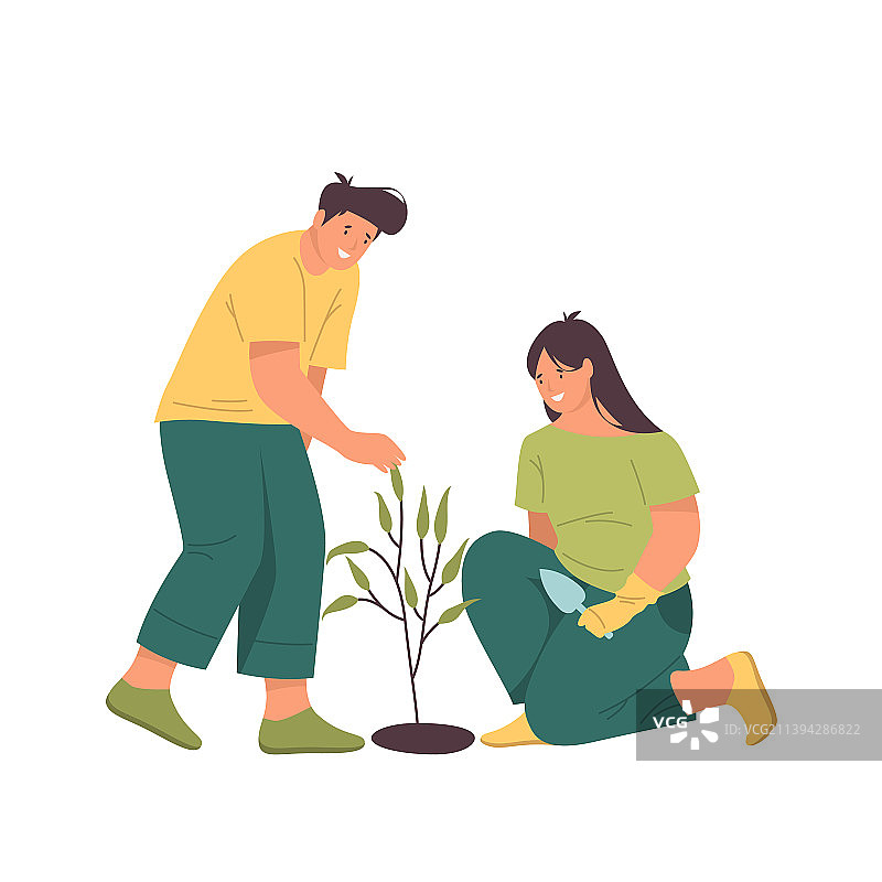 人们植树banner或图标图片素材