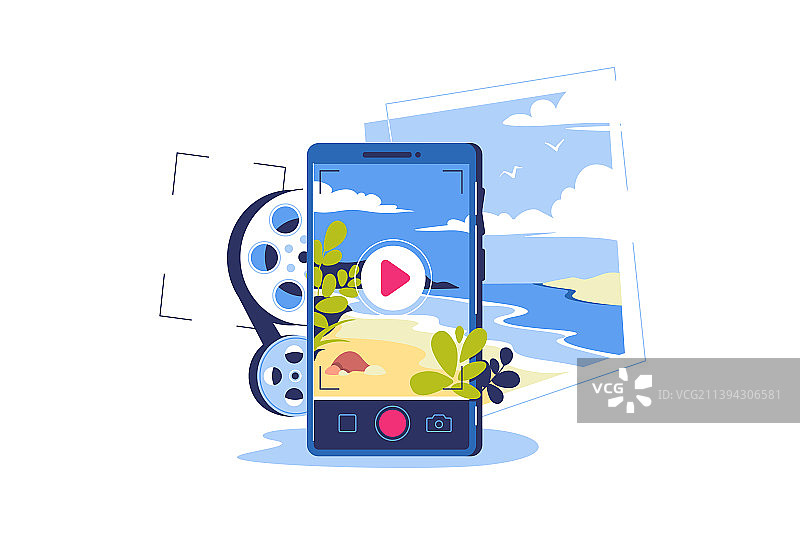 用手机录制视频博客图片素材