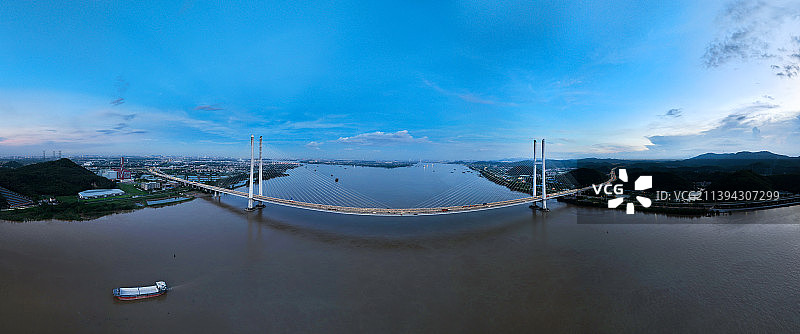广东省江门市蓬江区江顺大桥航拍图片素材