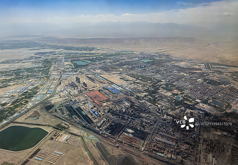 甘肃嘉峪关市航拍图片素材