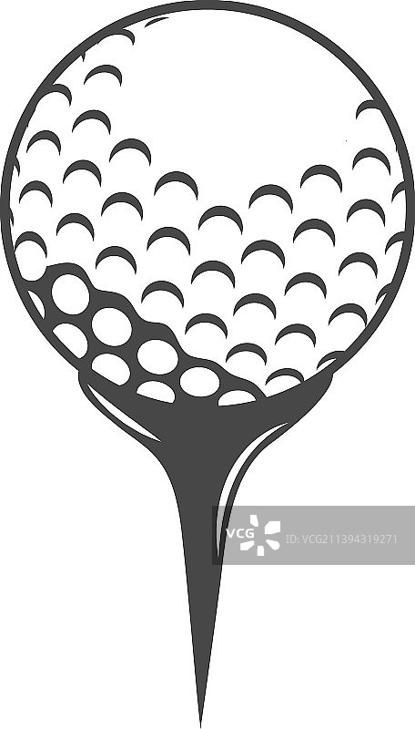 球座上的高尔夫球图片素材