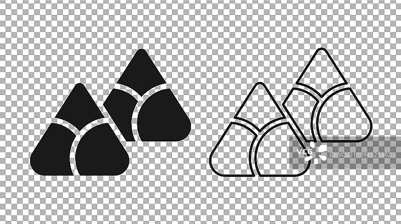 竹蒸笼里的黑色粽子图标图片素材