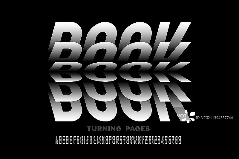 翻页风格字体书籍图片素材