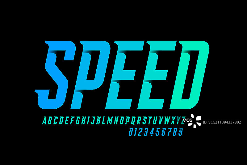 速度风格字体设计运动字母图片素材