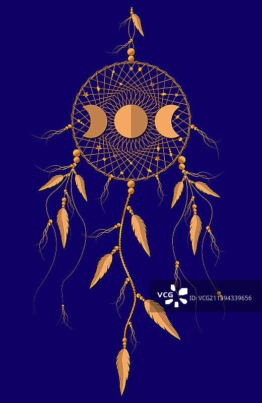 捕梦网曼陀罗月相装饰图片素材