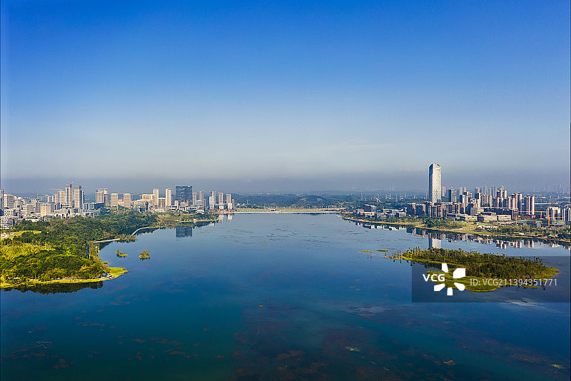 成都天府新区科学城兴隆湖风光图片素材