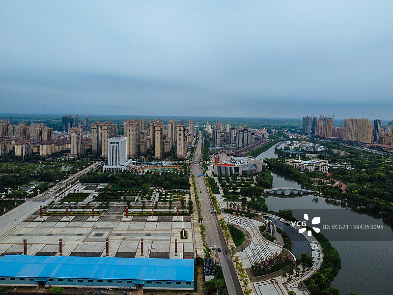 曹县 青荷中路 曹县人民公园 图书馆 人民医院 长江路 绿洲国际图片素材