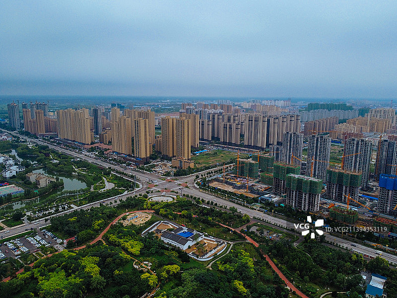 曹县 青荷中路 曹县人民公园 图书馆 人民医院 长江路 绿洲国际图片素材