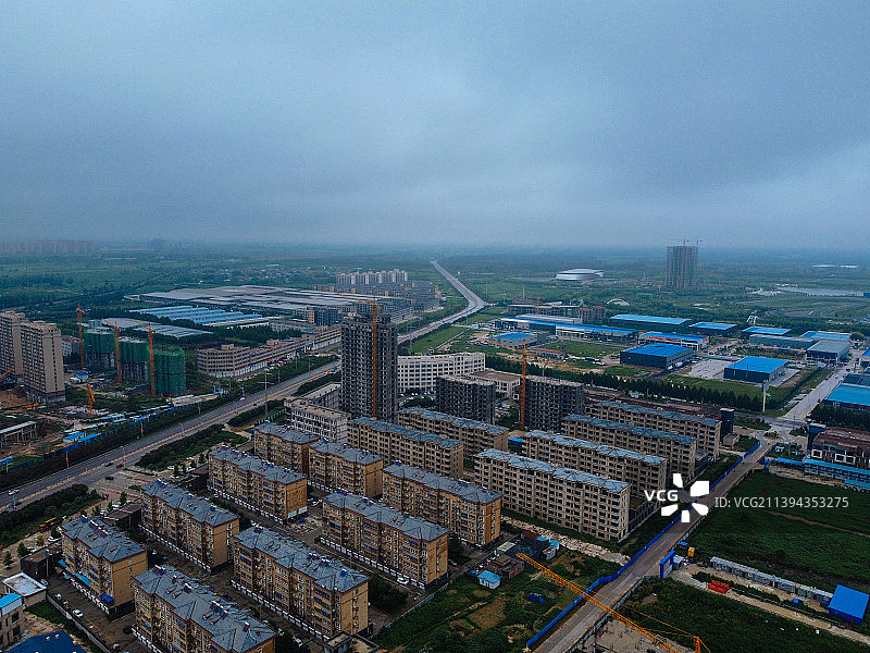 定陶区 菏泽 范阳路 汉源路 航拍 中医院图片素材