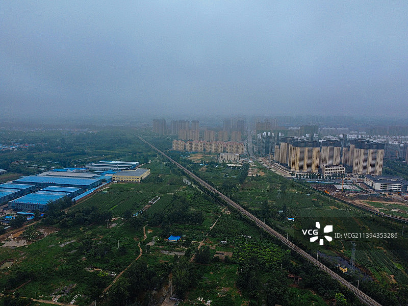 定陶区 菏泽 范阳路 汉源路 航拍 中医院图片素材
