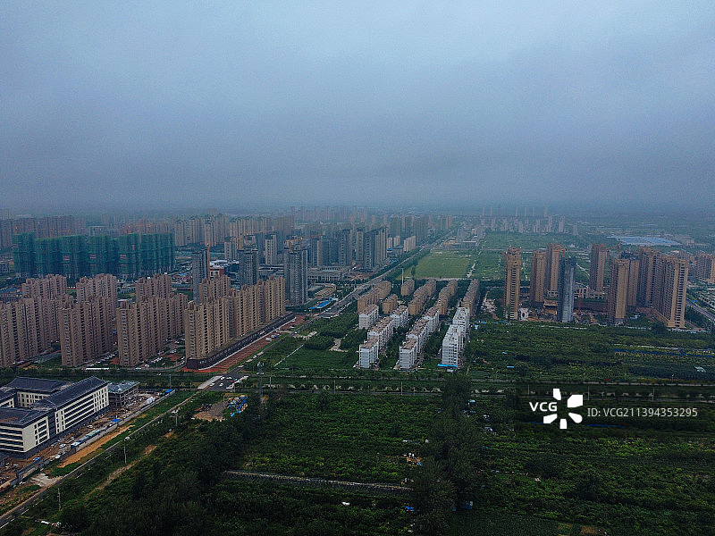 定陶区 菏泽 范阳路 汉源路 航拍 中医院图片素材