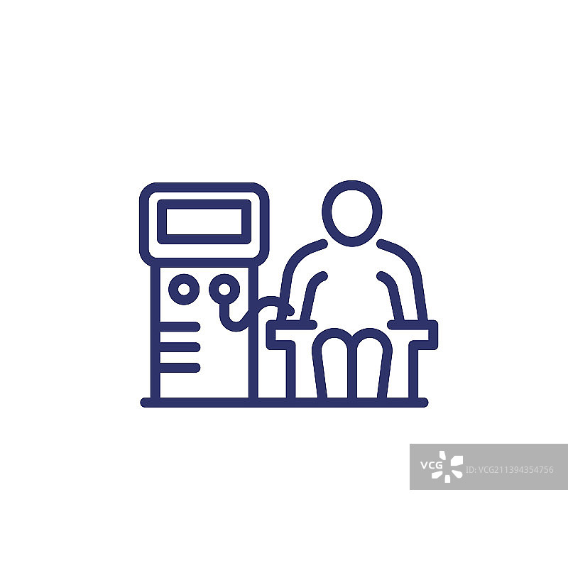 透析血液透析机线性图标图片素材