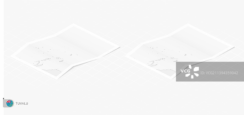 带阴影的图瓦卢地图写实素材图片素材