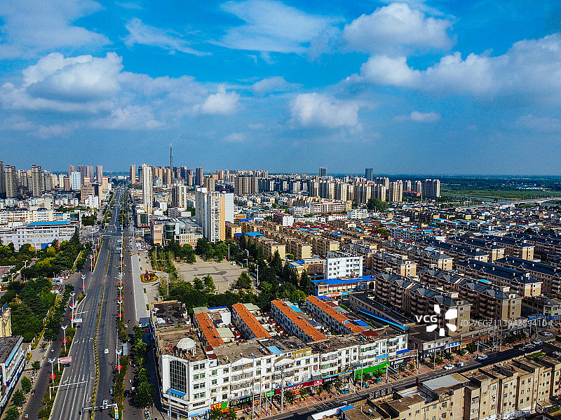 界首市 东升路 人民东路 人民广场 中南商贸城 国贤医院图片素材