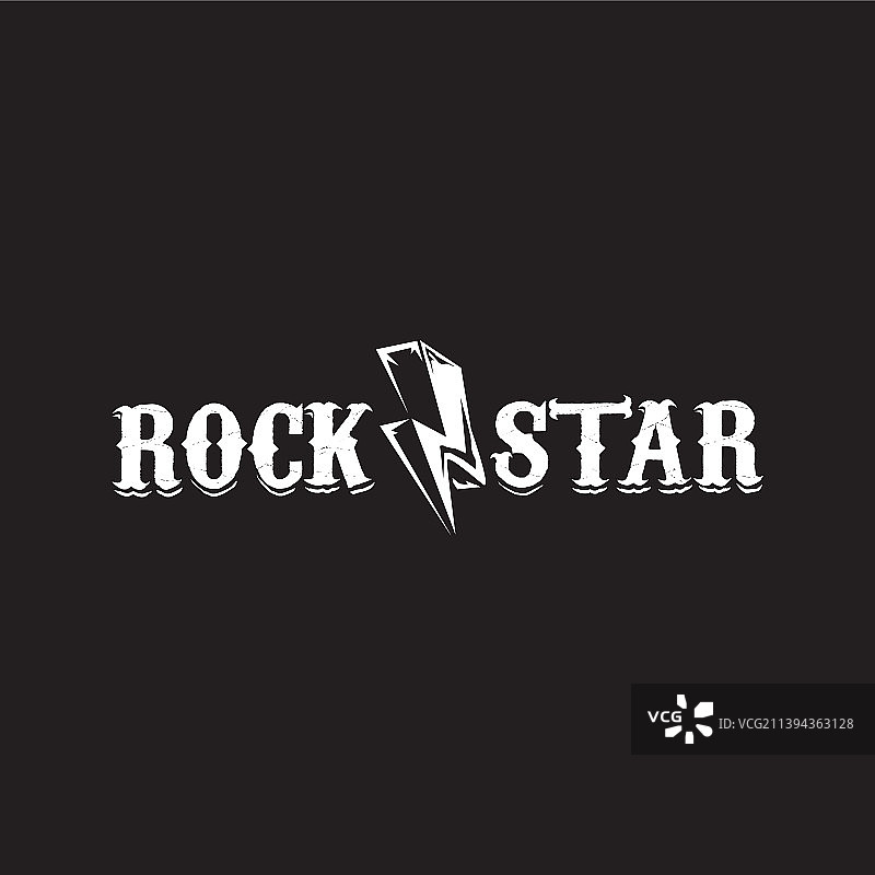 Grunge风格上的复古黄色摇滚歌星印花图片素材