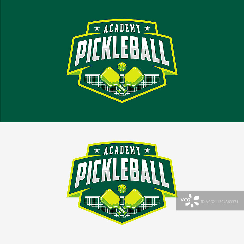 现代简约风格的匹克球徽章标志图片素材