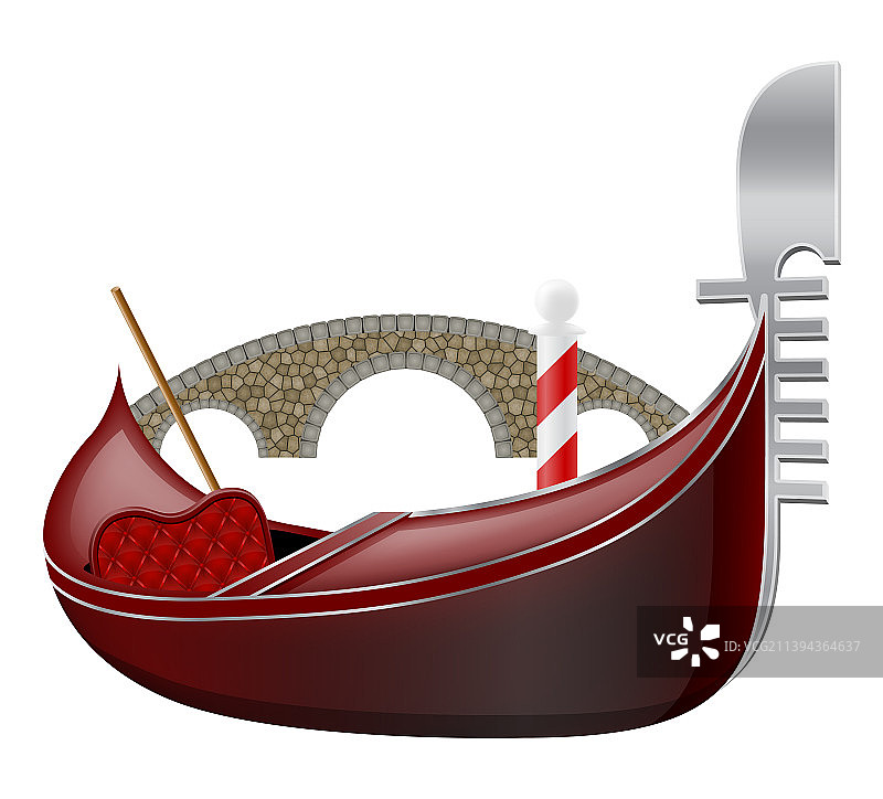 威尼斯传统意大利贡多拉船图片素材