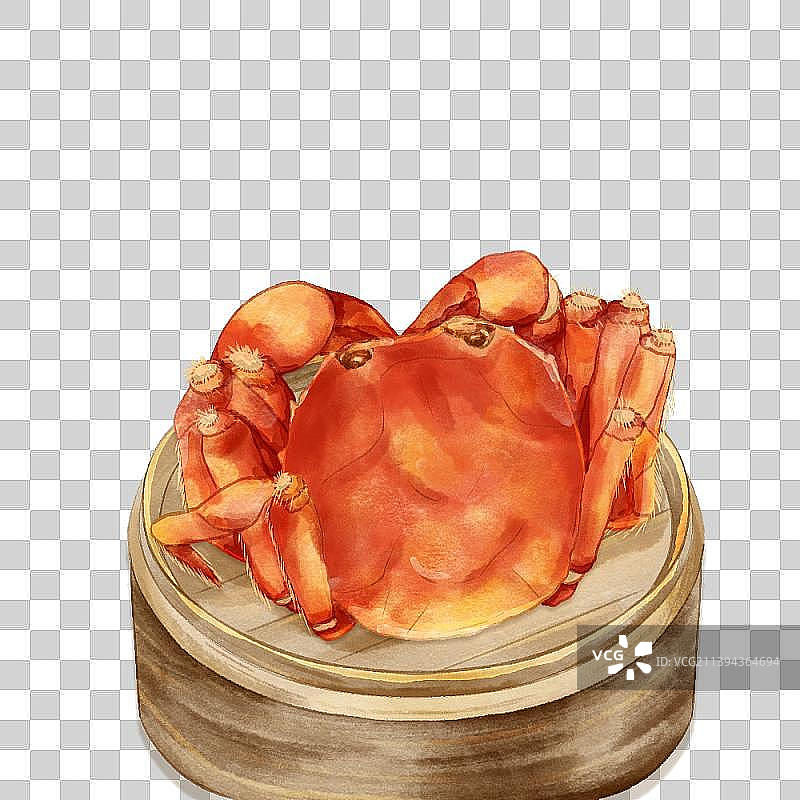 节日节气秋天大闸蟹透明元素图片素材