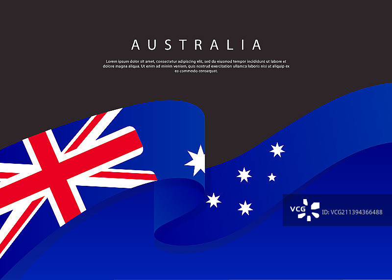 飘扬的澳大利亚旗帜图片素材
